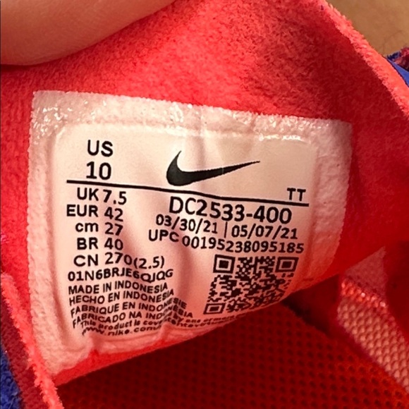 NIKE Waffle One Racer Blue Hyper Pink Women’s 10 Shoes Sneakers - Picture 11 of 11